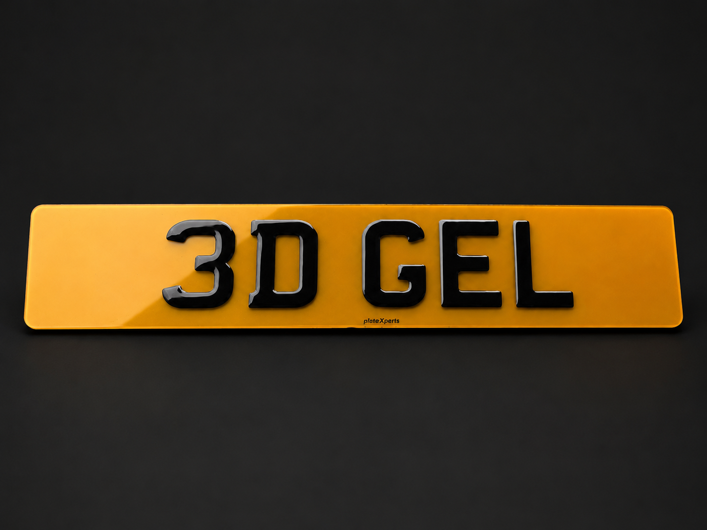 3D Gel number plate finish