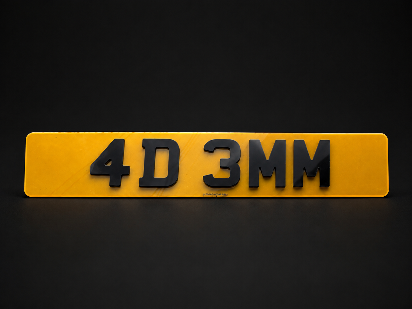 4D 3mm number plate finish