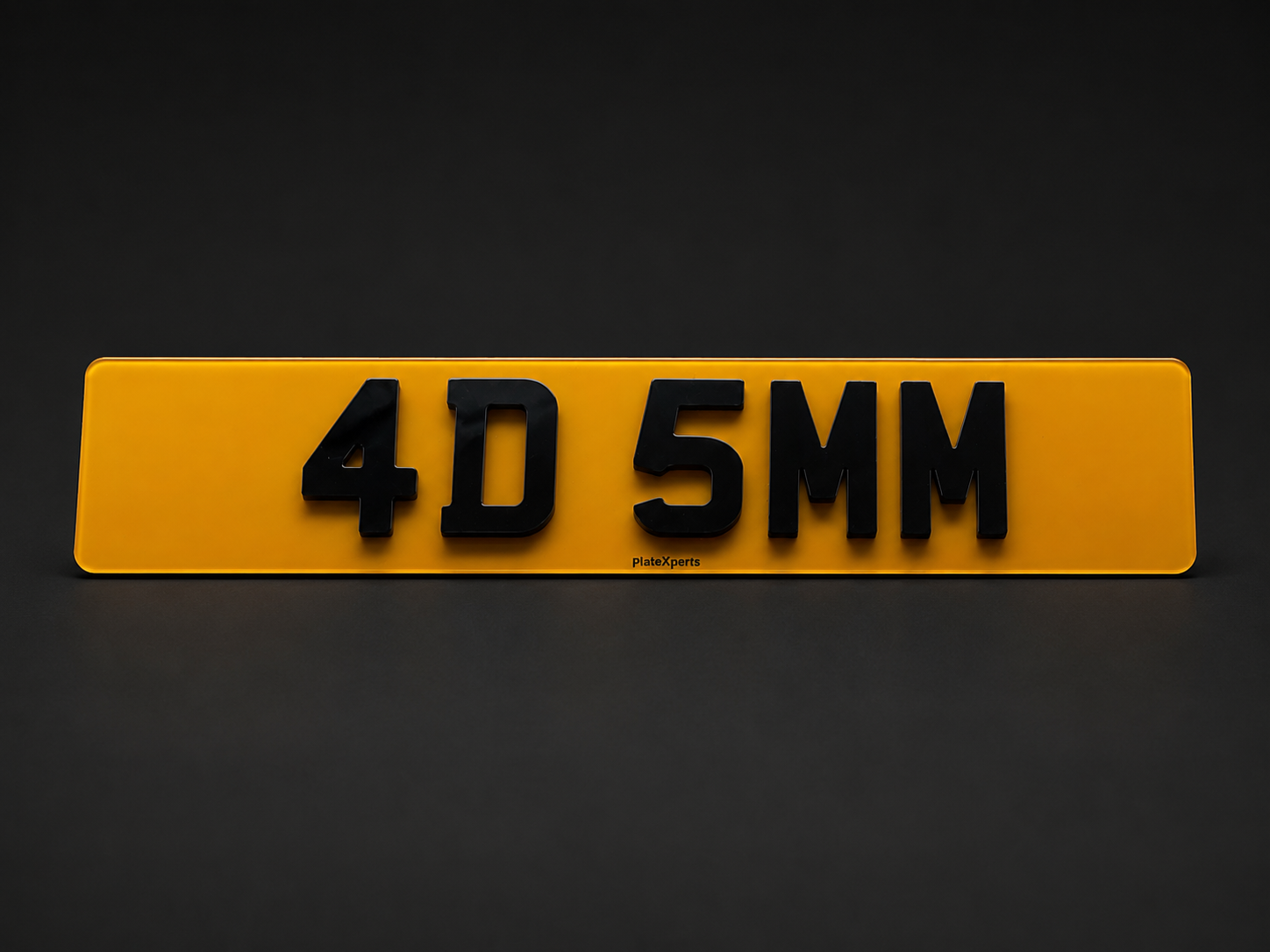 4D 5mm number plate finish