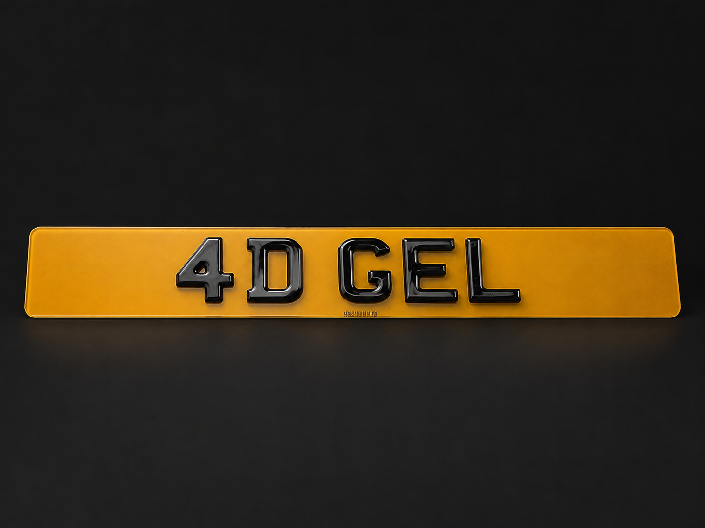 4D Gel number plate finish