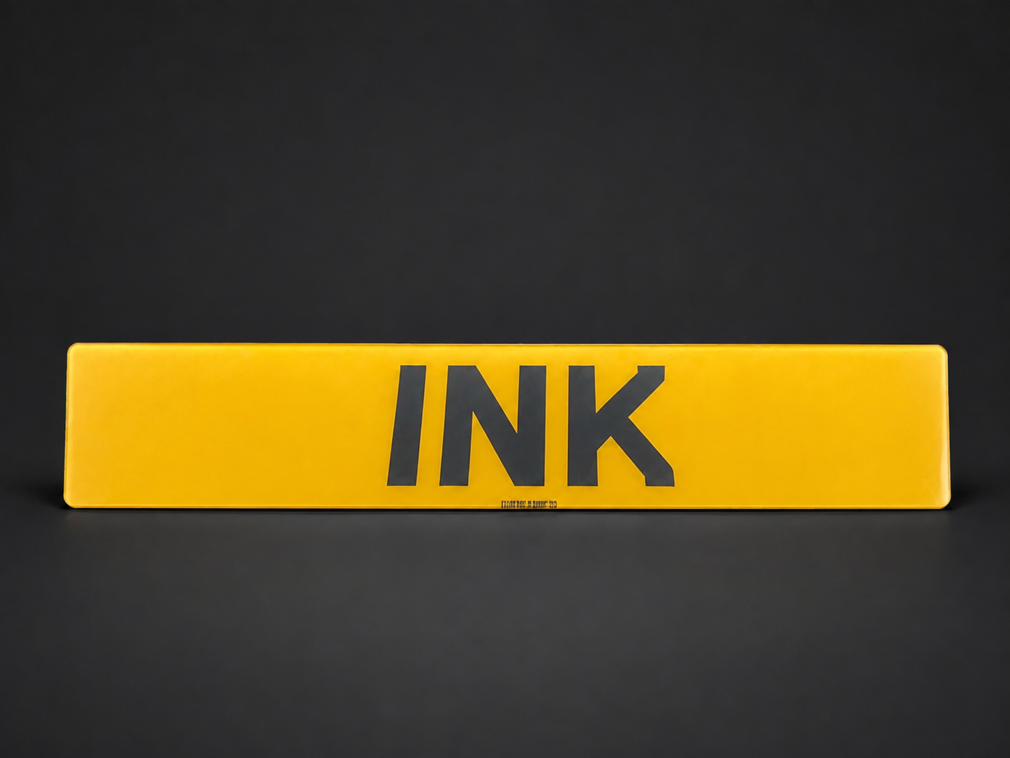 INK number plate finish